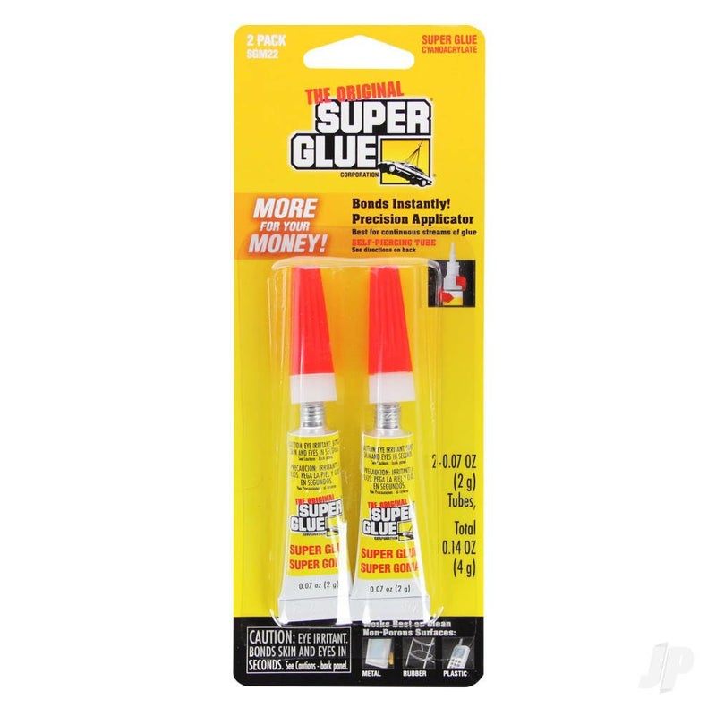 Super Glue Pacer Tech SGM22-12 Original Super Glue Bonds Metal, Aluminum, Rubber, Most Plastics, Ceramics, China, Wood, Pottery, Jewelry (2 Pack) - Image 1